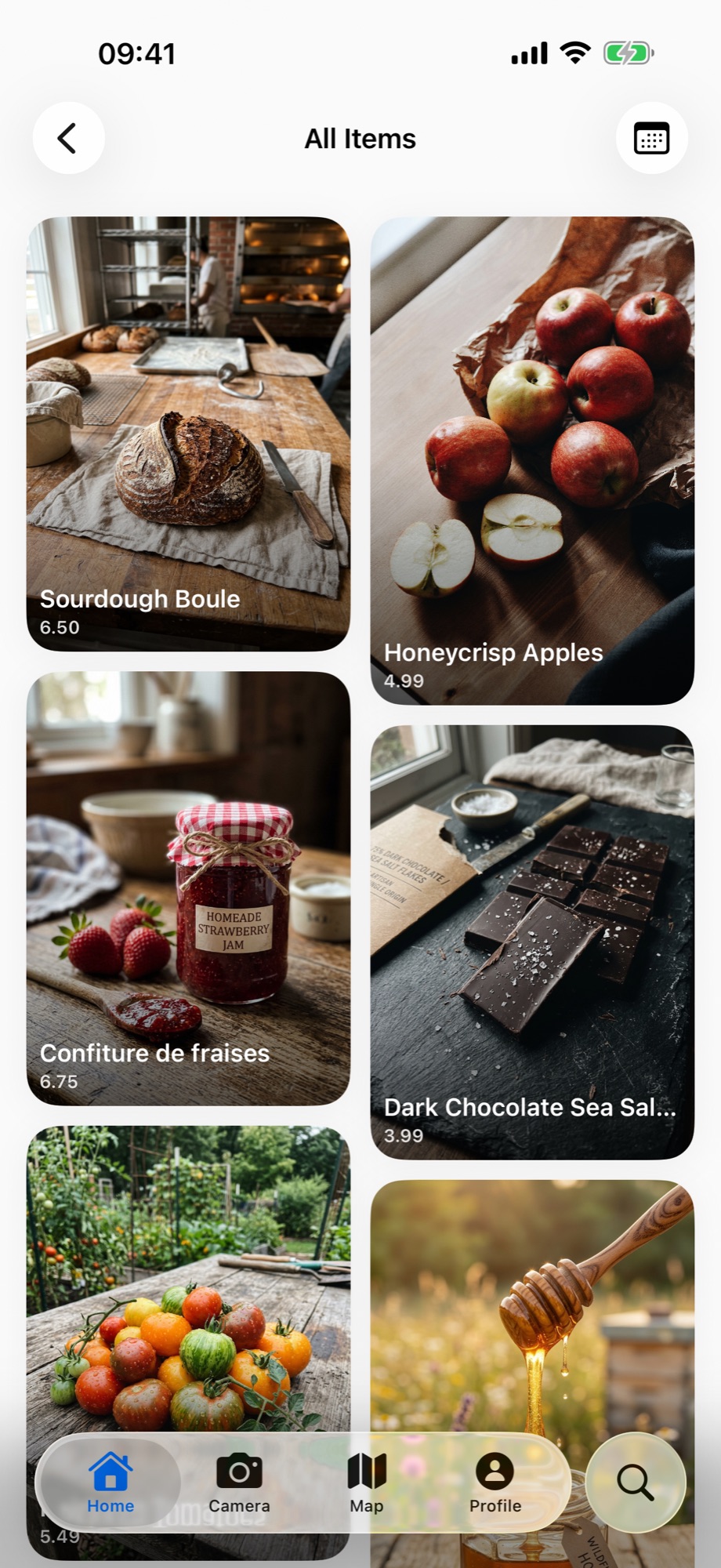 Screenshot of the Grocemelier app: Everything you've ever tasted