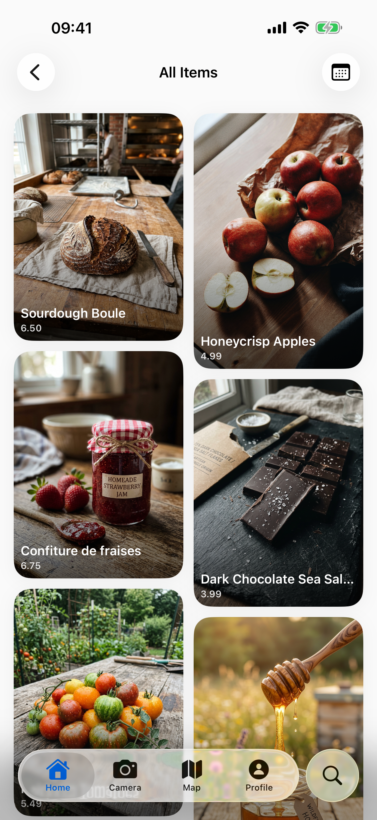 Screenshot of the Grocemelier app: Everything you've ever tasted