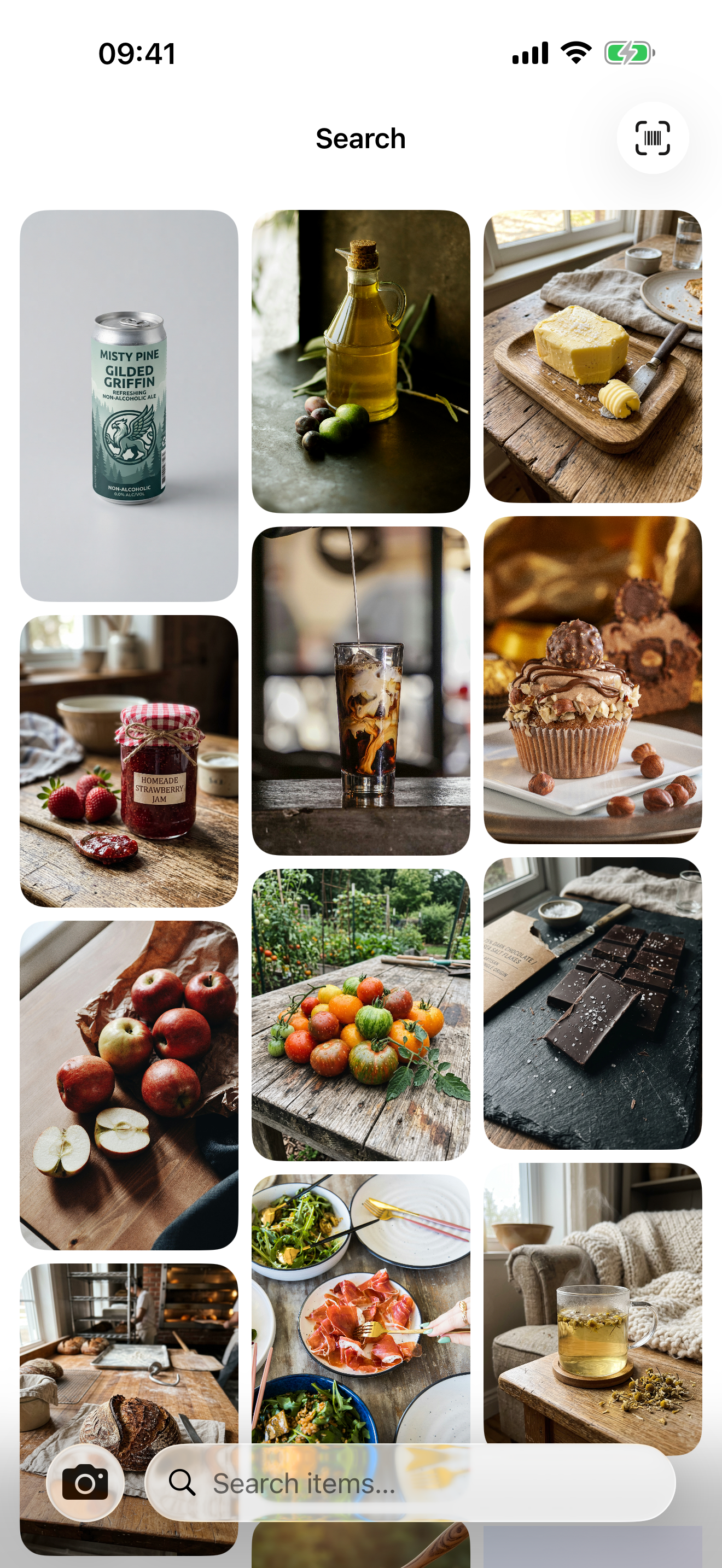 Screenshot of the Grocemelier app: Find that one thing in a second